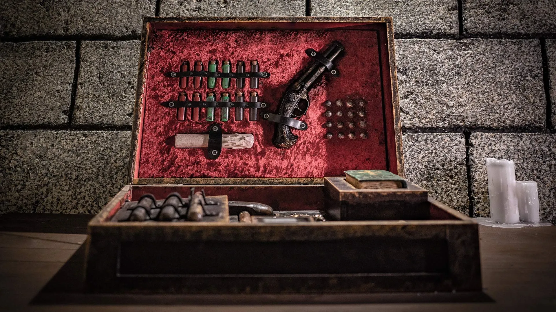 Scenografia dell'escape room Dracula
